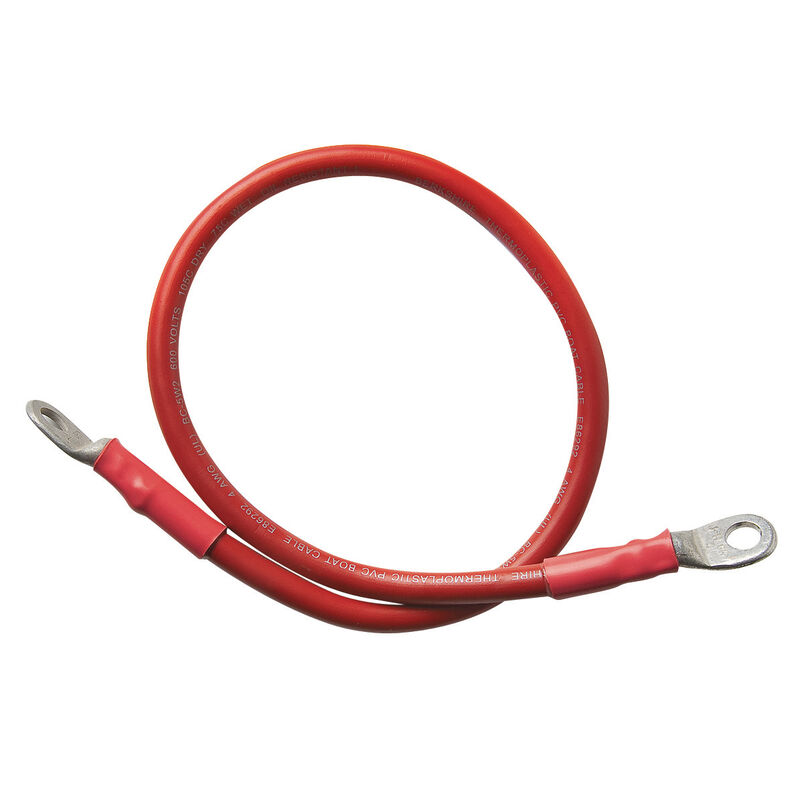 4-Gauge Red Battery Cable, 12" image number 1